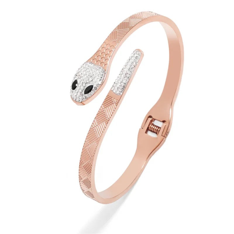 Rose Gold Serpent Bangle