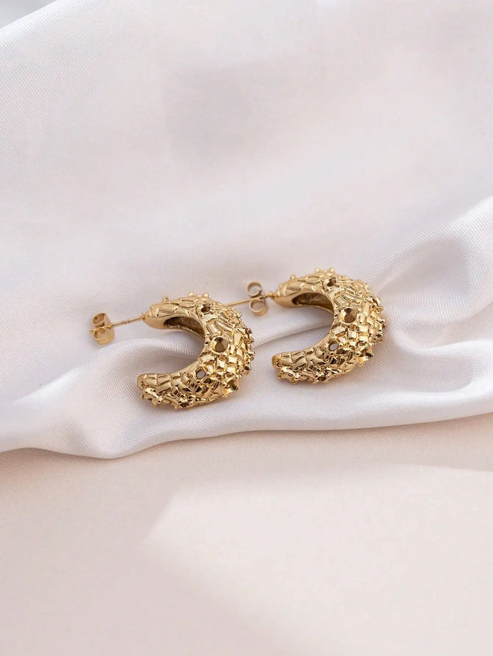 Golden Glow Hoops