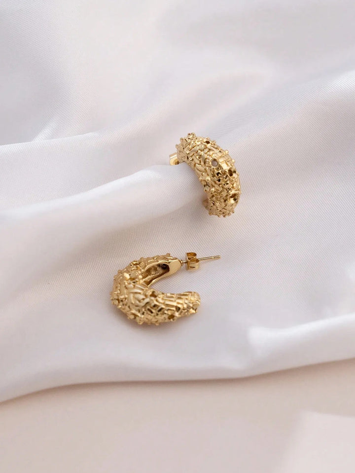 Golden Glow Hoops