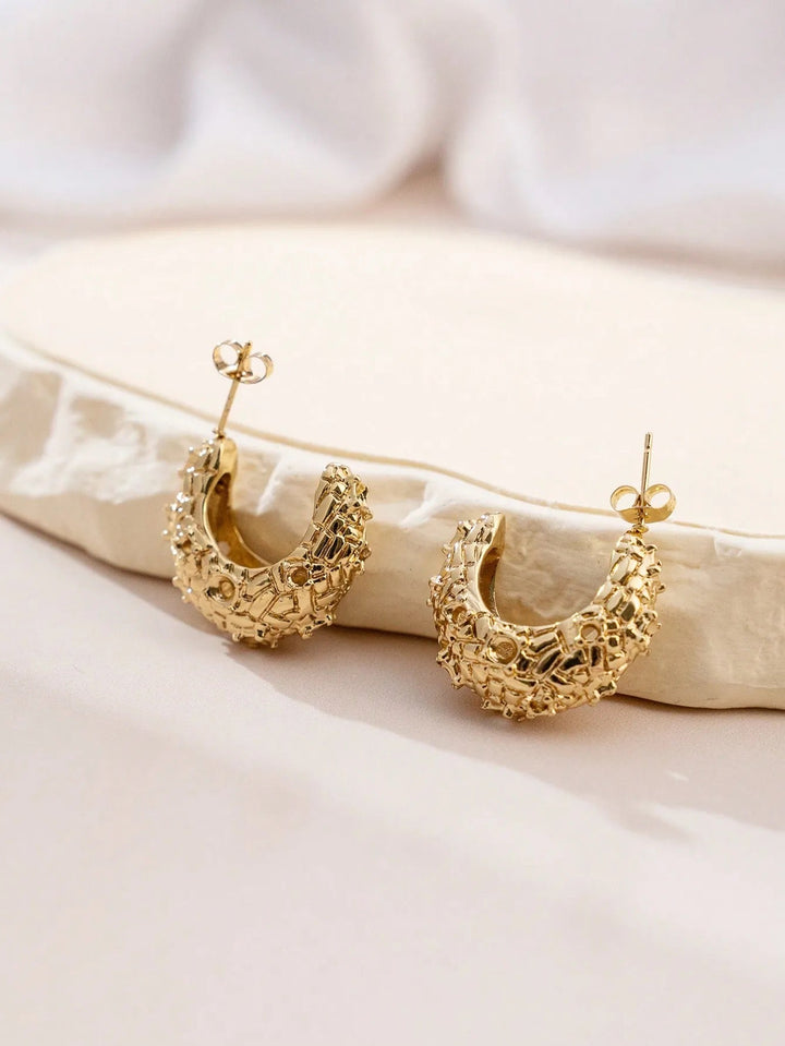 Golden Glow Hoops