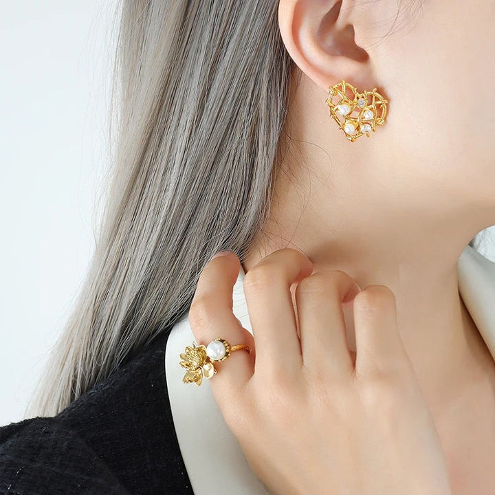 Twinkling Heart Earrings