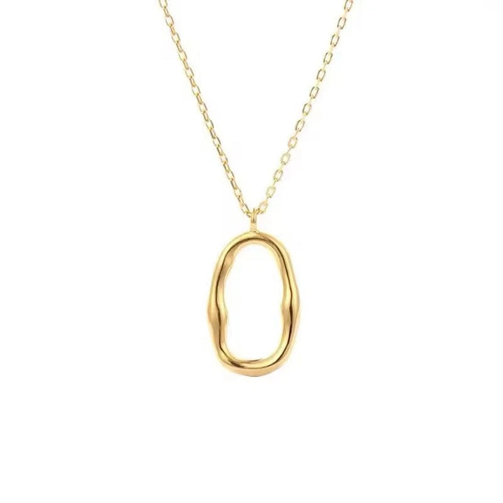 Textured Geometric Pendant Necklace