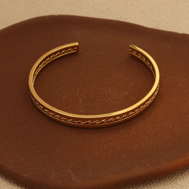 Twisted Gold Bangle