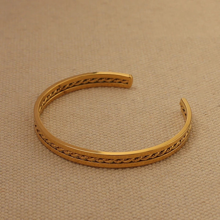 Twisted Gold Bangle