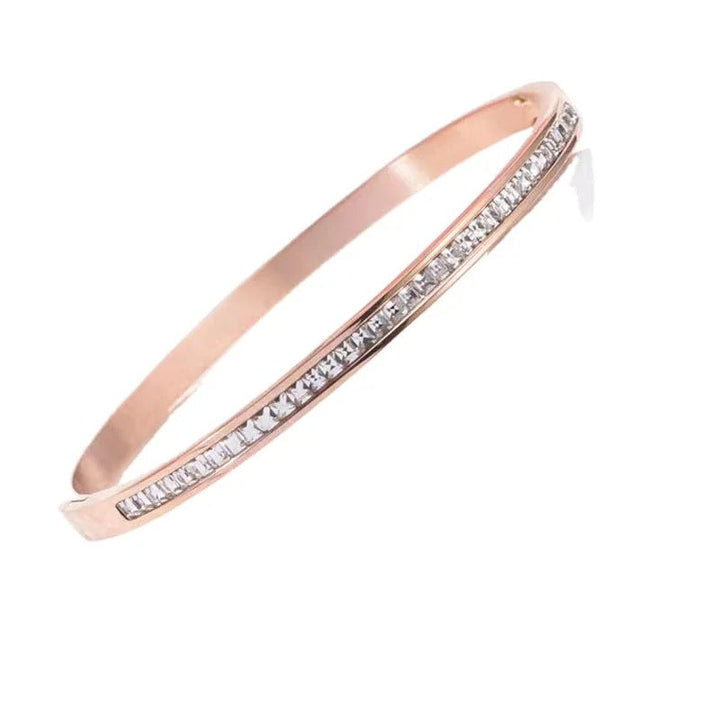 Radiant Rose Gold Bangle Bracelet