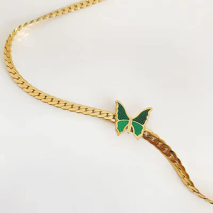 Emerald Flutter Butterfly Choker