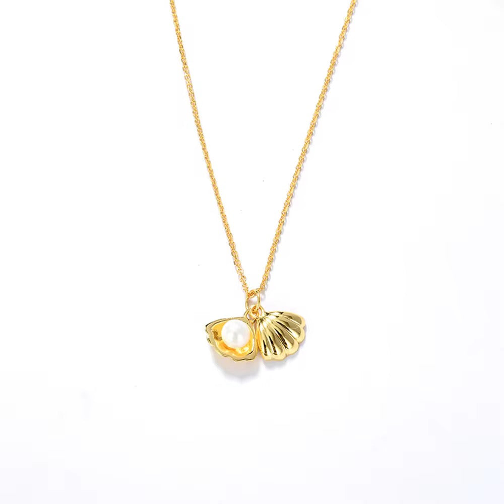 Ocean Treasure Pearl Shell Necklace